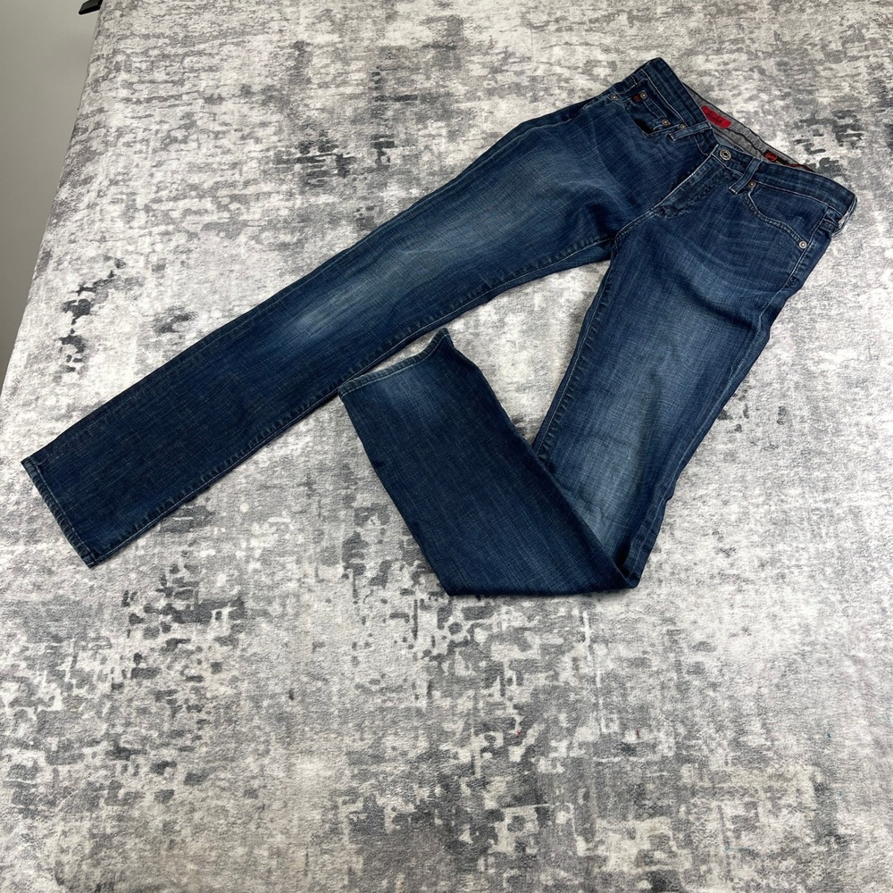AG Adriano Goldschmied‎ Women 28R The Catwalk Jeans Solid Blue Denim Made in USA